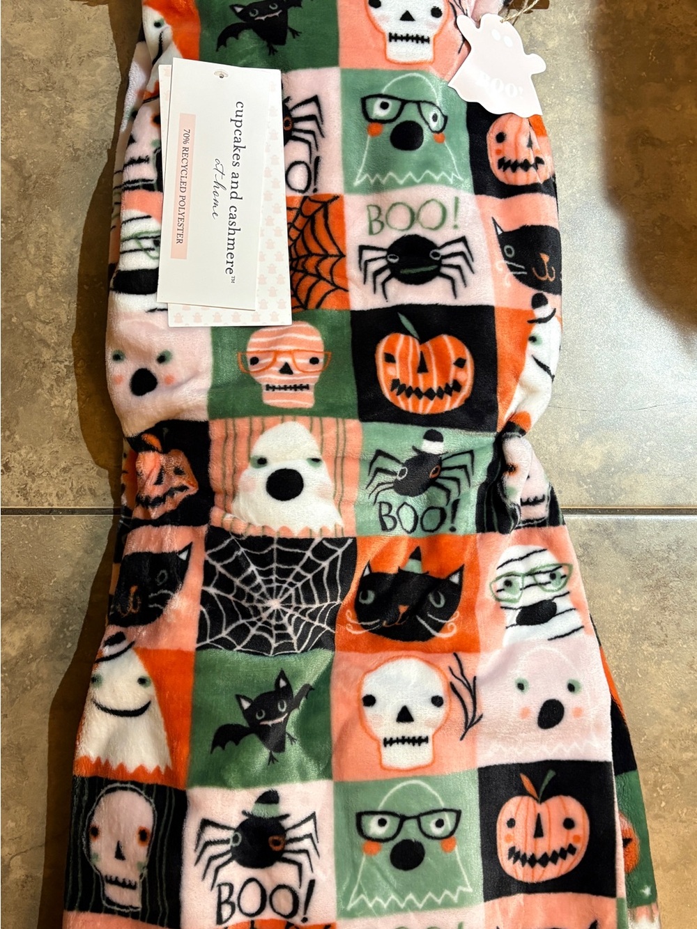 cupcakes & cashmere Halloween blanket new - Pink, Orange, Green, Black